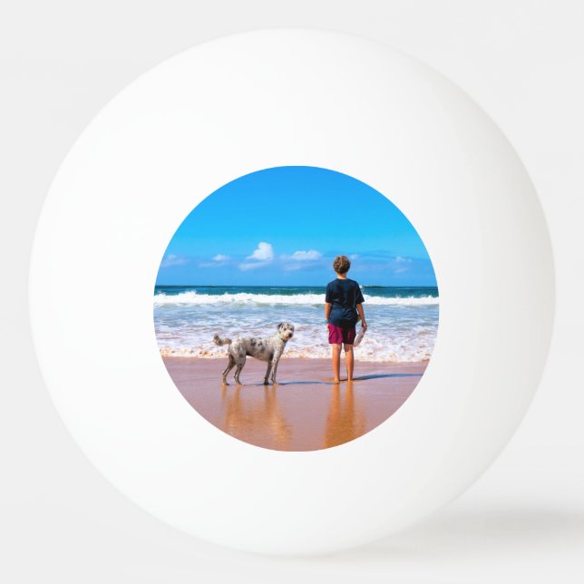 Upload Your Pet Photo Ping Pong Ball Gift (Back)