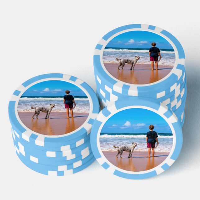 Upload Your Pet Photo Poker Chips Petsonalized (Stack)