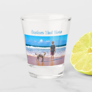 Upload Your Pet Photo Shot Glass Gift Custom Text
