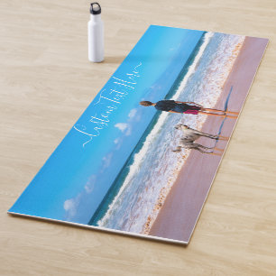 Upload Your Pet Photo Yoga Mat Personalised Text