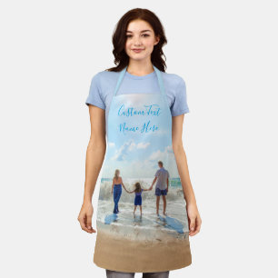 Upload Your Photo Apron Gift Personalised Text