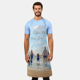 UPload Your Photo Apron Personalised Text