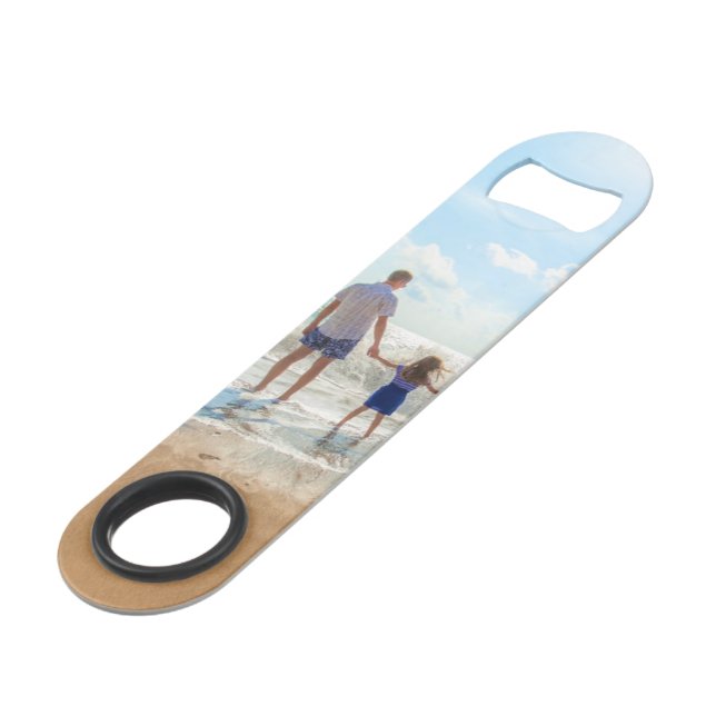 Upload Your Photo Bar Key Personalised Gift (Back Angled)