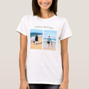 Upload Your Photo Collage Add Text T-Shirt Gift