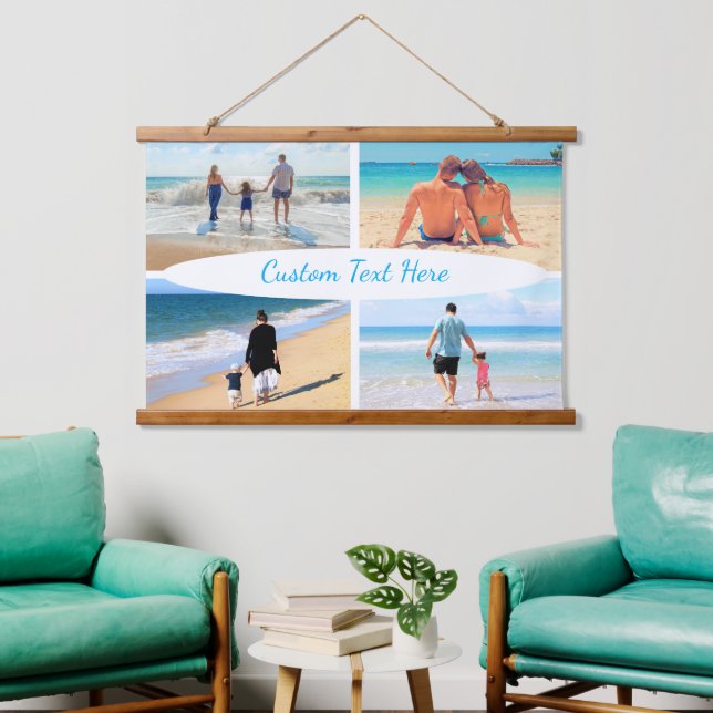 Upload Your Photo Collage Tapestry Gift Add Text (Living Room)