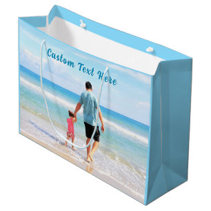 Upload Your Photo Gift Bag Add Custom Text Name