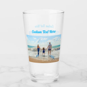 Upload Your Photo Glass Gift Personalised Text