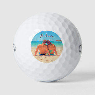 Upload Your Photo Golf Balls Stamp Add Custom Name