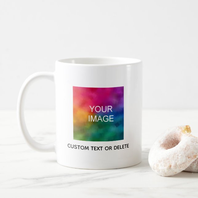 Upload Your Photo Image Here Create Your Own Coffee Mug (With Donut)