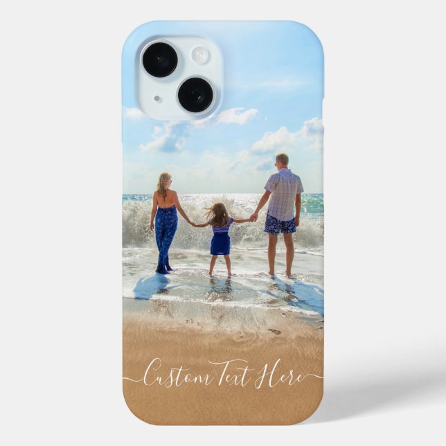 Upload Your Photo iPhone Case Gift Custom Text (Back)