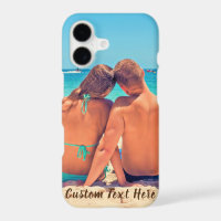 Upload Your Photo iPhone Case Personalised Text