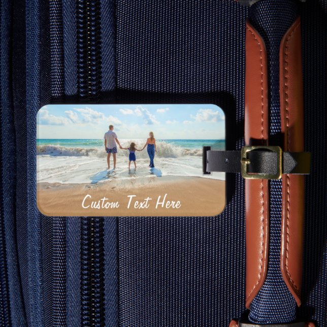 Upload Your Photo Luggage Tag Add Custom Text (Front Insitu 4)