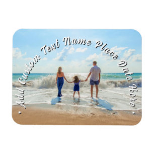 Upload Your Photo Magnet Gift Add Text Name Info
