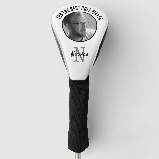 Upload your photo monogrammed golf head cover (Front)