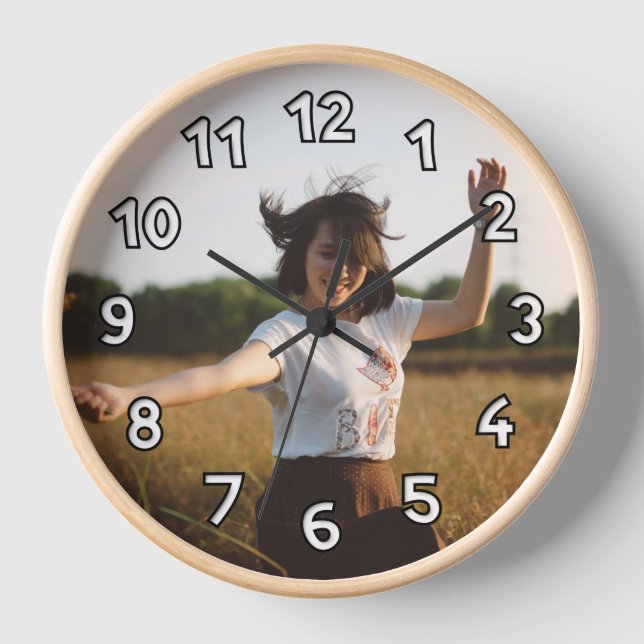 Upload your photo numbered clock (Front)
