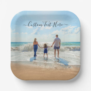Upload Your Photo Party Paper Plates Add Text Name
