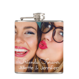 Upload your photo   personalise with names, dates hip flask