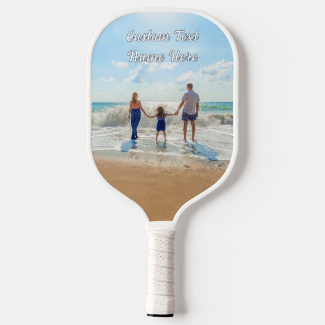 Upload Your Photo Pickleball Paddle Add Text Name (Back)