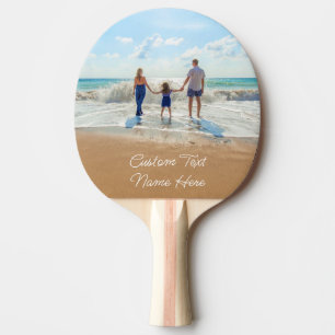 Upload Your Photo Ping Pong Paddle Custom Text