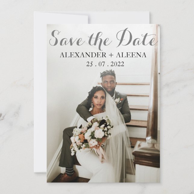 upload your photo save the date card (Front)