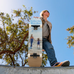 Upload Your Photo Skateboard Gift Add Text
