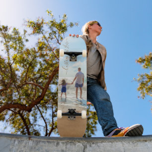 Upload Your Photo Skateboard Gift Personalise Text