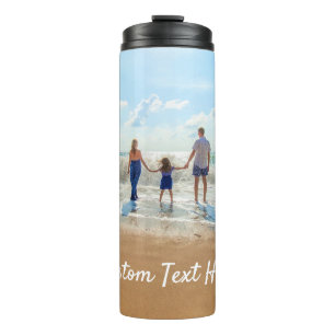 Upload Your Photo Thermal Tumbler Personalise Text