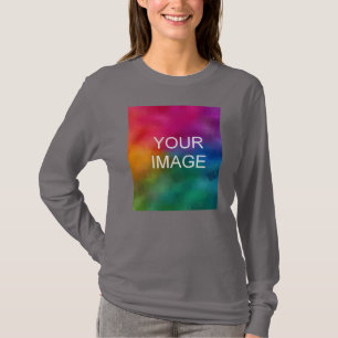 Upload Your Photo to Womens Smoke Grey Online Shop T-Shirt