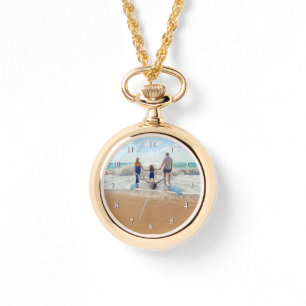 Upload Your Photo Watch Necklace Gift Personalised