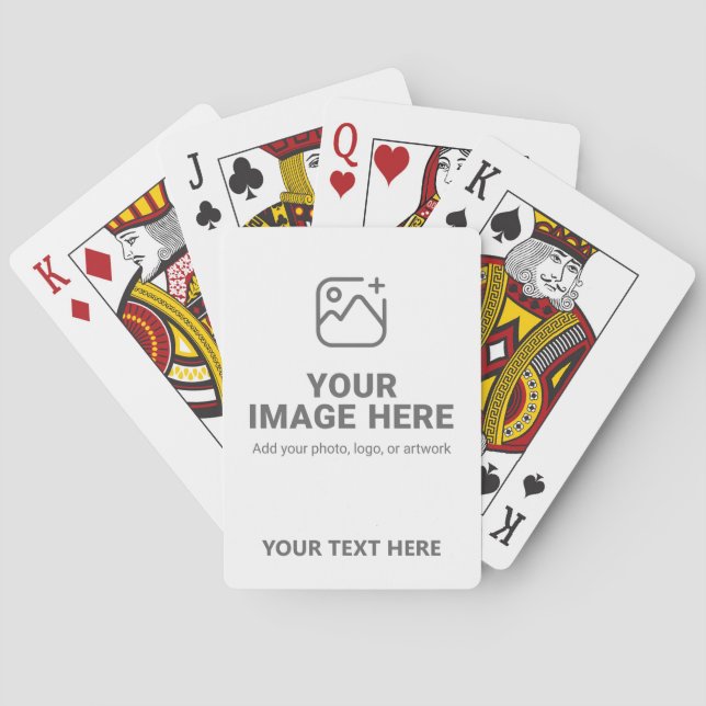 Upload Your Picture and Wording Playing Cards (Back)