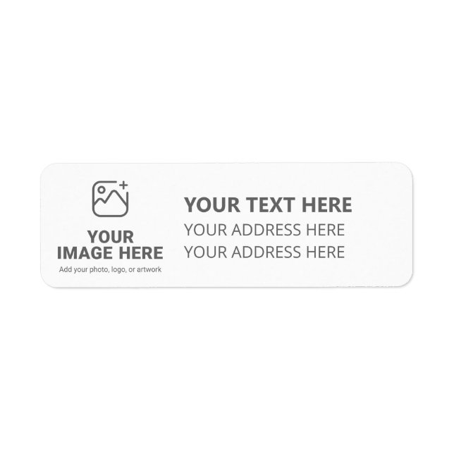 Upload Your Picture and Wording Return Address Label (Front)