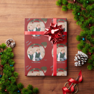 Upload Your Picture into a Christmas Bauble Wrapping Paper