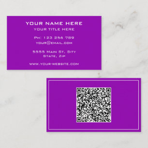 Upload Your QR Code Add Text Business Card Example