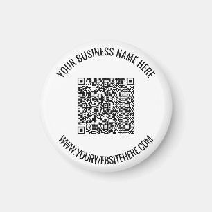 Upload Your QR Code and Custom Text Magnet Gift