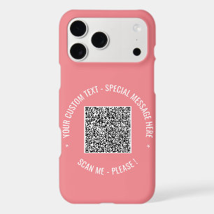 Upload Your QR Code iPhone Case Custom Text Colour