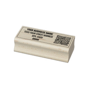 Upload Your QR Code Return Address Stamp Example