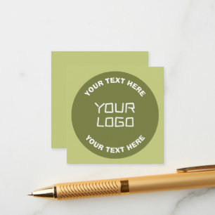 Uploaded Logo or Design & Editable Text Any Colour Enclosure Card