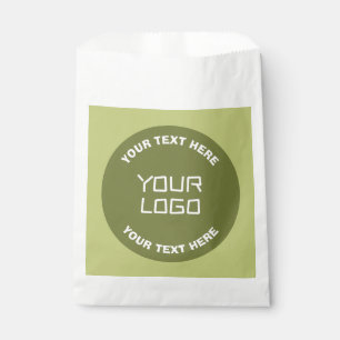 Uploaded Logo or Design & Editable Text Any Colour Favour Bag