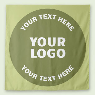 Uploaded Logo or Design & Editable Text Any Colour Tapestry