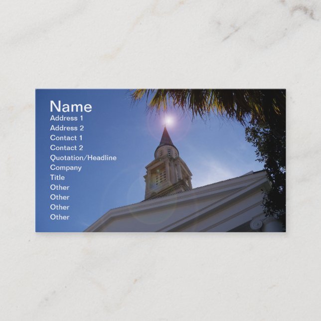 Upon this rock church steeple Business Card (Front)