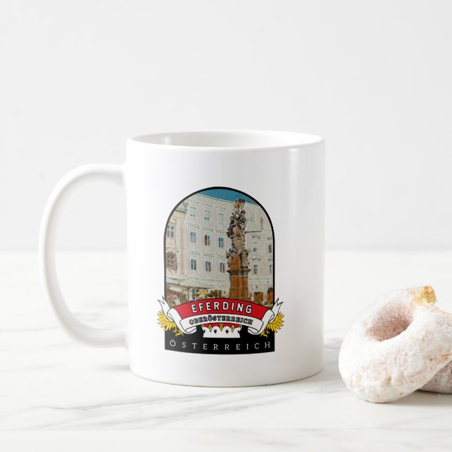 Upper Austria Eferding Austria Souvenir Coffee Mug (With Donut)