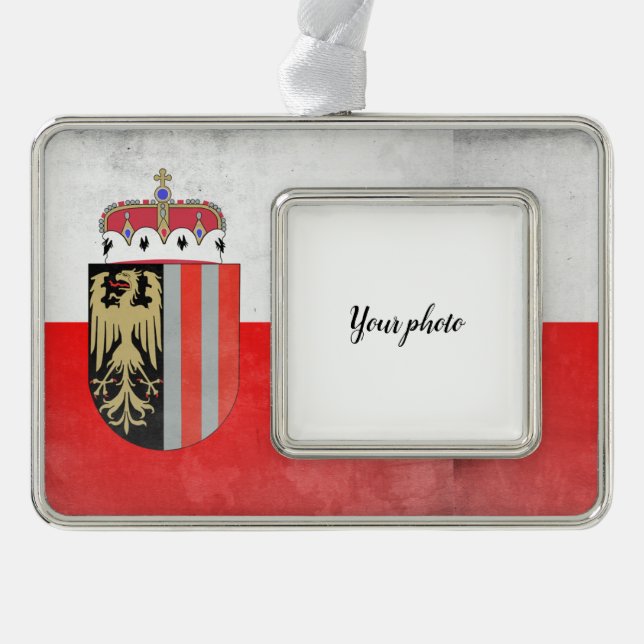 Upper Austria Silver Plated Framed Ornament (Front)