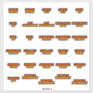 Upper Body Workout Planner Stickers