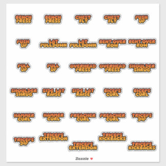 Upper Body Workout Planner Stickers