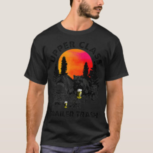Upper Class Trailer Trash Racoon Opossum Camping T-Shirt