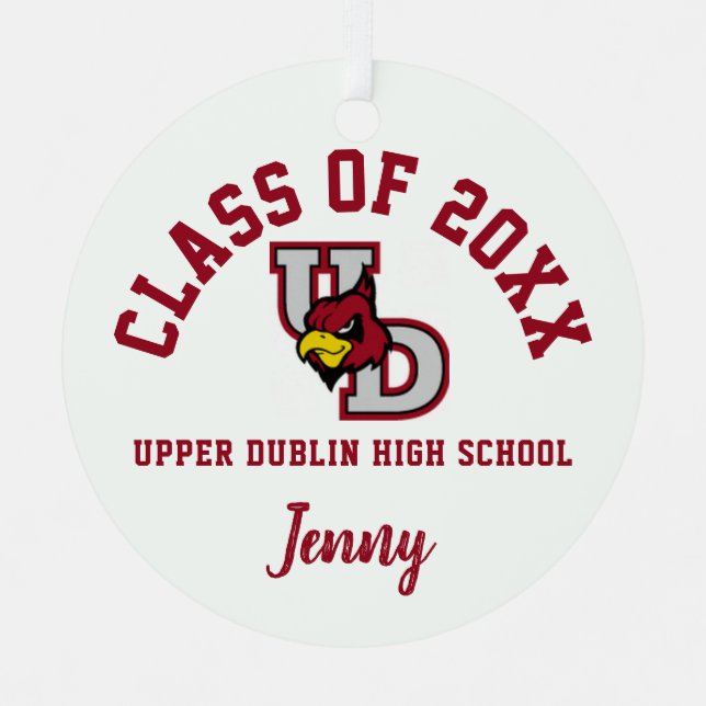 Upper Dublin High School Ornament Christmas (Front)