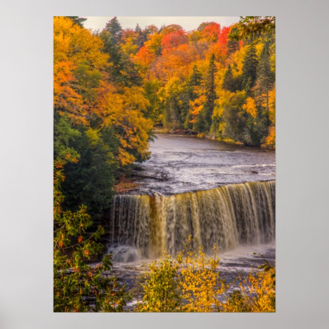 Upper Falls with Fall Colours Poster (Front)