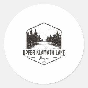 Upper Klamath Lake Oregon Outdoors Vintage Classic Round Sticker