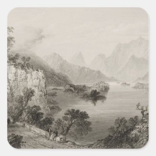Upper Lake at Killarney, County Killarney, Square Sticker