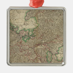 Upper, Lower Rhine circles Metal Ornament